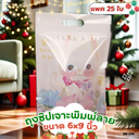ถุงซิปเจาะพิมพ์ลาย 6x9 นิ้ว (1x25)