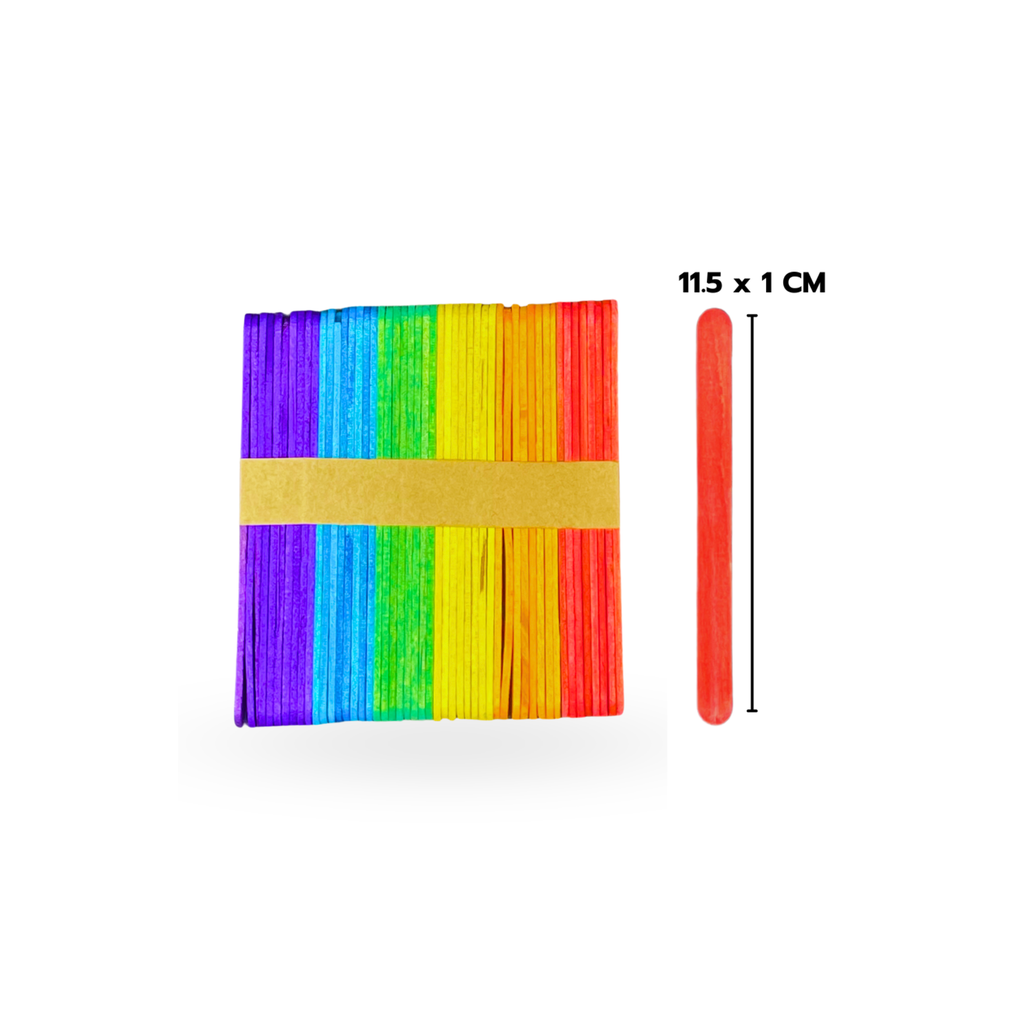 ไม้ไอติม คละสี (1x50)