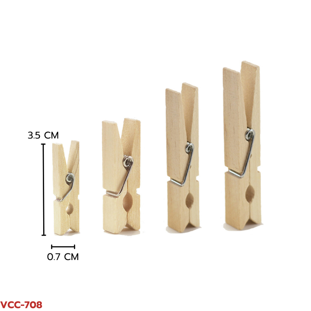 ตัวหนีบไม้ 3.5x0.7cm. เล็ก (1x48)