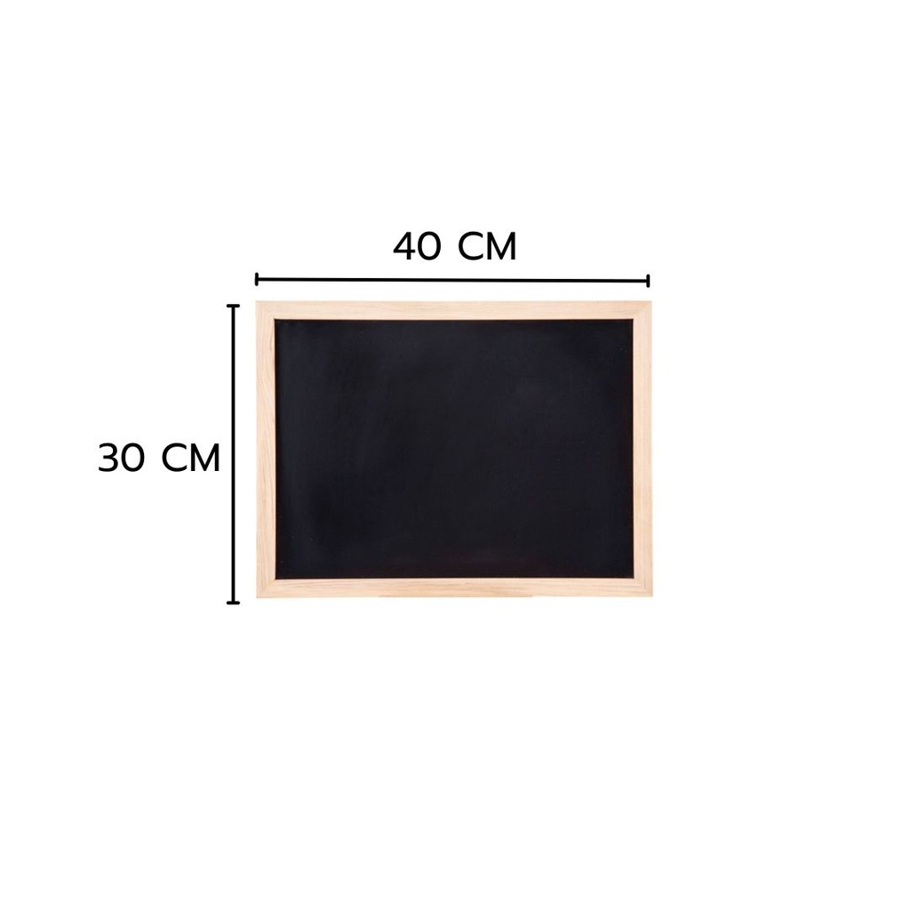 แบล็คบอร์ด ชนิดแขวนผนัง ขอบไม้  30x40