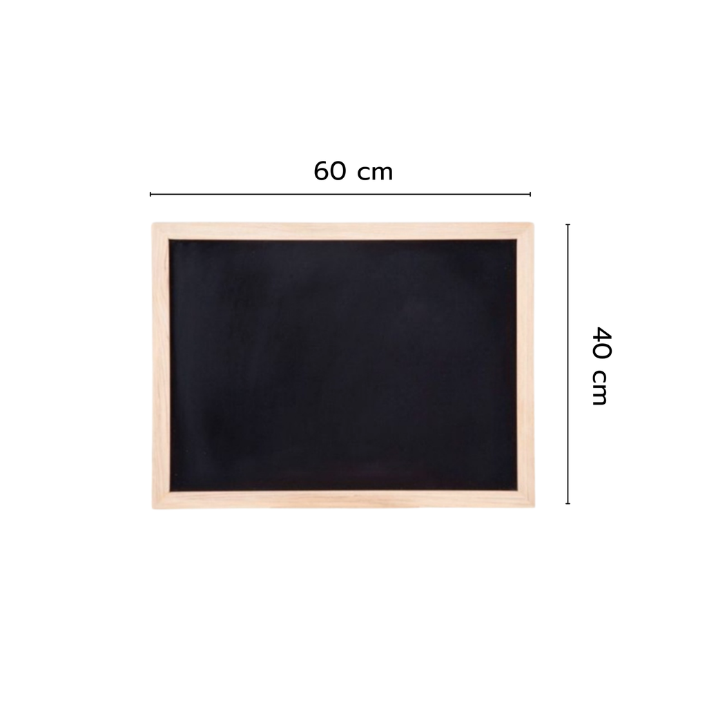แบล็คบอร์ด ชนิดแขวนผนัง ขอบไม้ 40x60