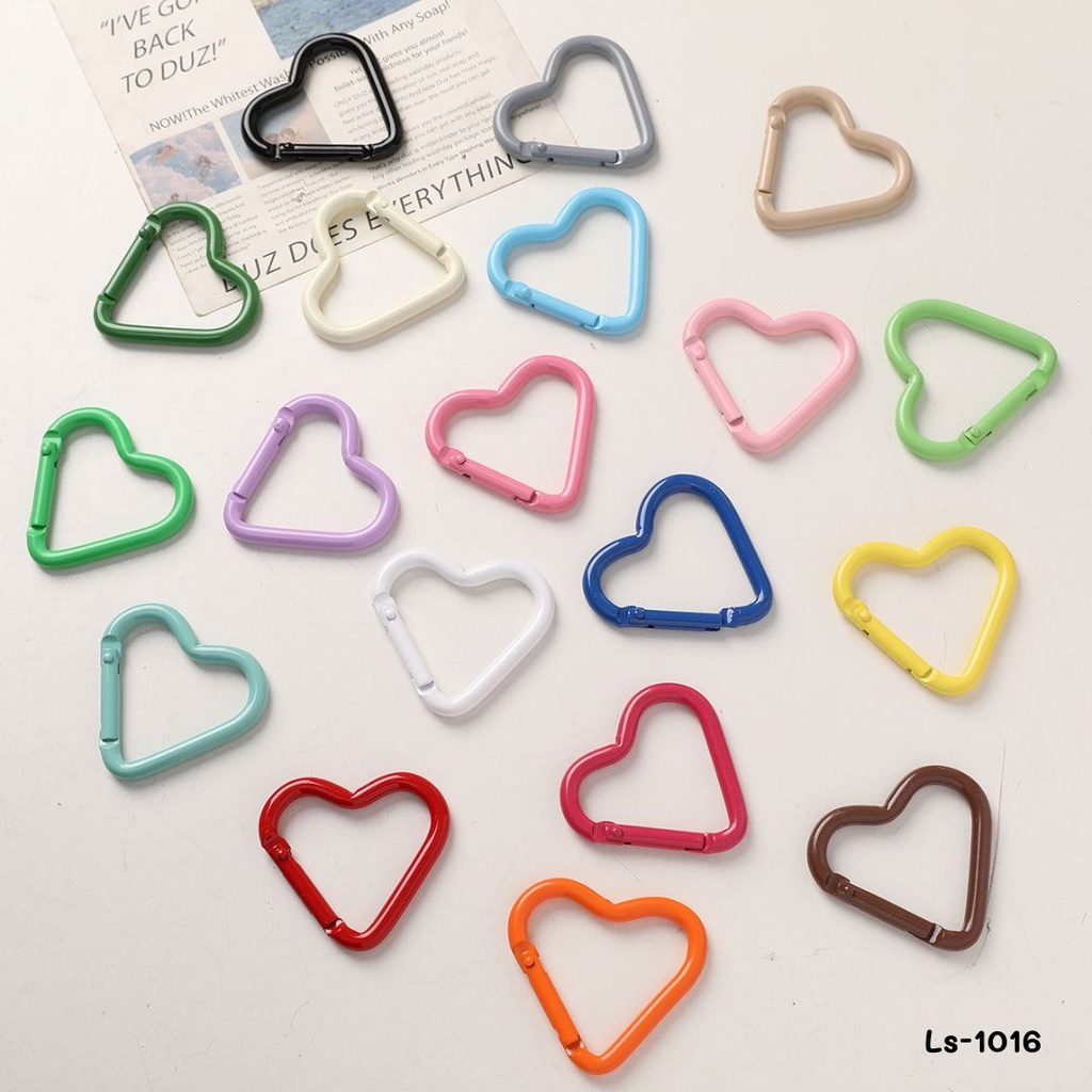 ห่วงหัวใจ 4.5 cm คละสี : แพ็ค 10 ชิ้น