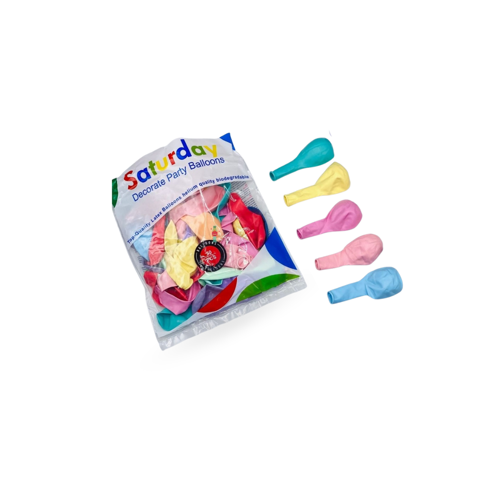 ลูกโป่งสีหวาน 10" คละสี (1*50)