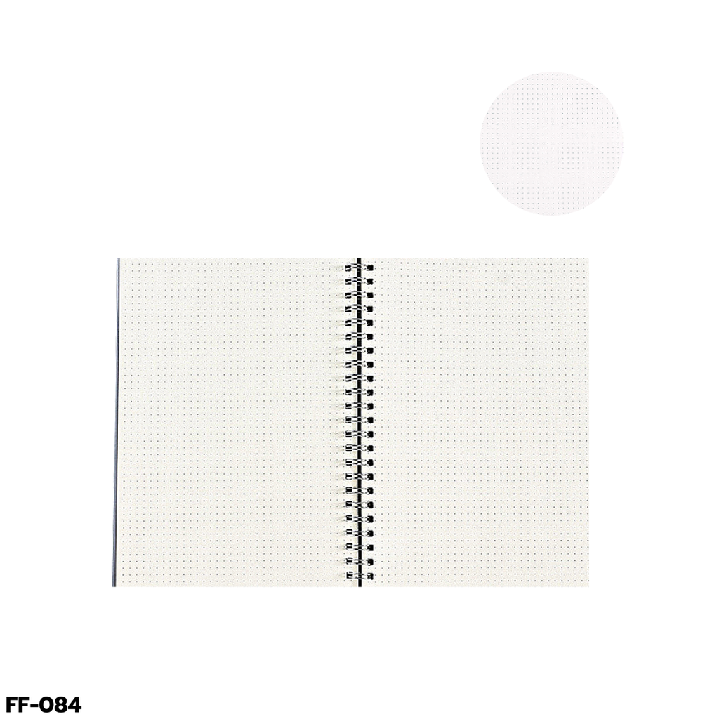 สมุดโน๊ตสันห่วง ปกใส ลายจุด A5 (70 แผ่น)