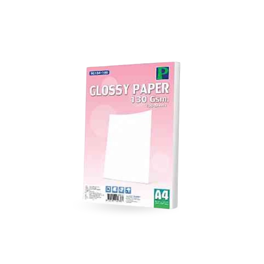 SG134-100 : GLOSSY PAPER 130 GSM / 100 แผ่น