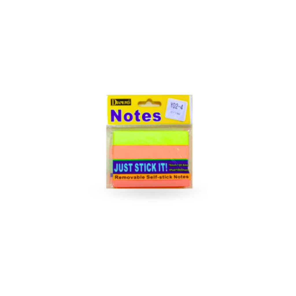 กระดาษโน๊ตหัวกาว 4 สี ( A02 ) 3"x2"