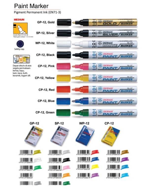 PAINT MARKER CP-12 เส้นใหญ่ Snowman