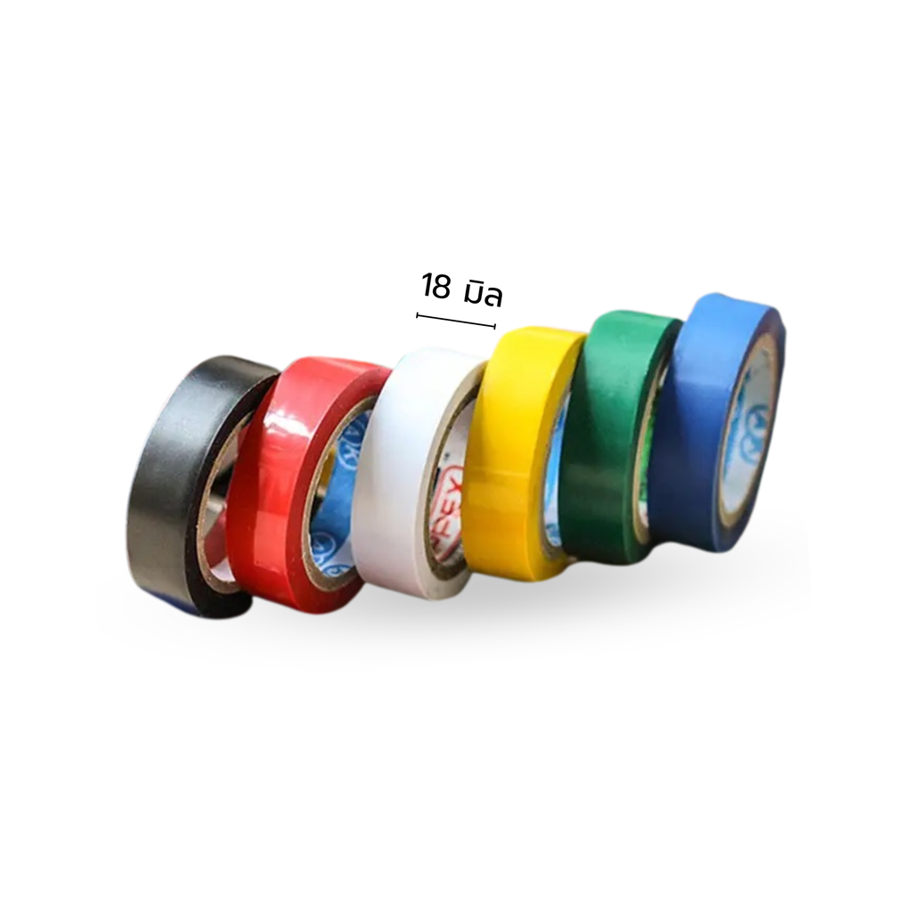 เทปกาวย่นสี ขนาด 18mm.*15Y.(MC18)/(1x6)