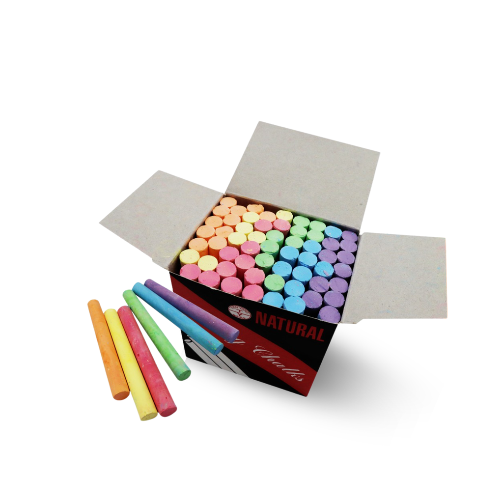ชอล์กไร้พิษ ไร้ฝุ่น 60 แท่ง - คละสี