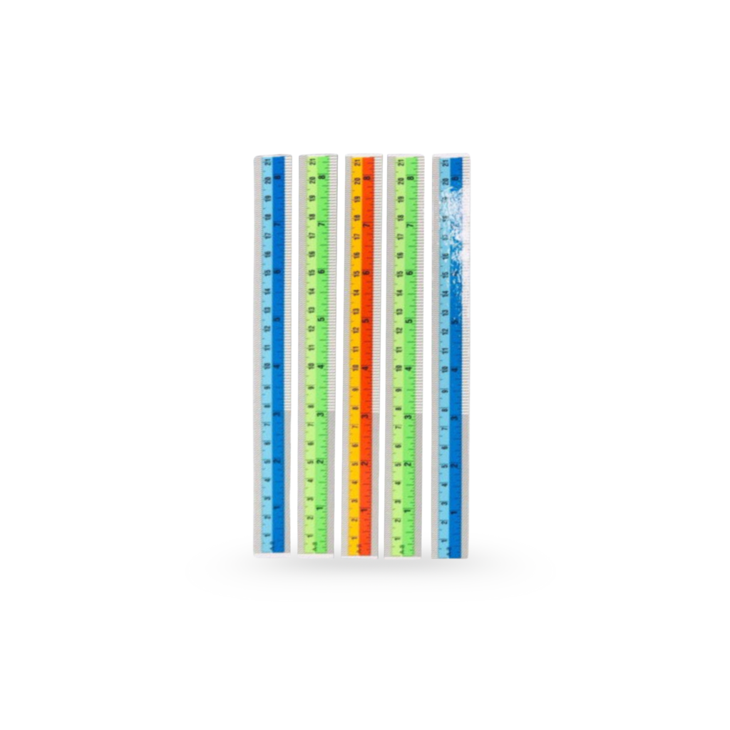 ไม้บรรทัดพลาสติก 8" (2 TONE)