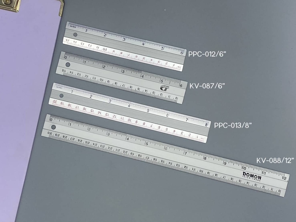 ไม้บรรทัดอลูมิเนียม 6" ร่อง (กล่อง 24 อัน)