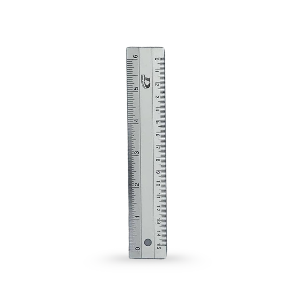 ไม้บรรทัดอลูมิเนียม 6" ร่อง (กล่อง 24 อัน)
