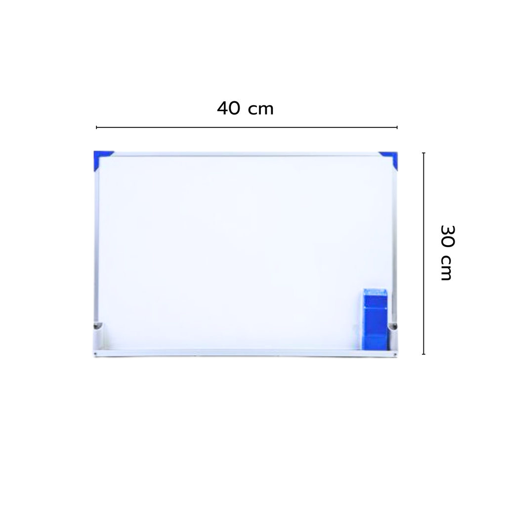 ไวท์บอร์ด ชนิดแขวนผนัง ธรรมดา+แปรง 30x40 CM