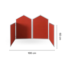 บอร์ดจัดกิจกรรม 3พับ,4พับ 60x100 ซม. หัวจั่ว