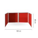บอร์ดจัดกิจกรรม 3พับ,4 พับ 60x120 ซม. หัวตัด