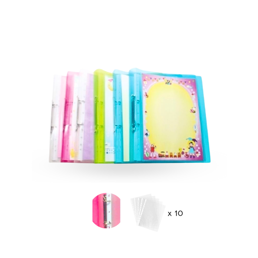 [PG-059] แฟ้ม 2 ห่วง สอดปกหน้า A4 / 10 ไส้