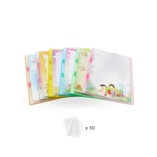 [PG-018] แฟ้มเจาะสอดปก 10 ไส้ A4