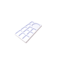 [PT-058] จานสีสี่เหลี่ยม 11 หลุม สีขาว No.333