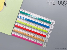[PPC-003] ไม้บรรทัดอลูมิเนียม 6" คาดสี