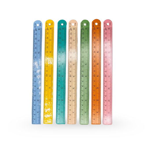 [PPC-007] ไม้บรรทัดอลูมิเนียม 8" เรนโบ