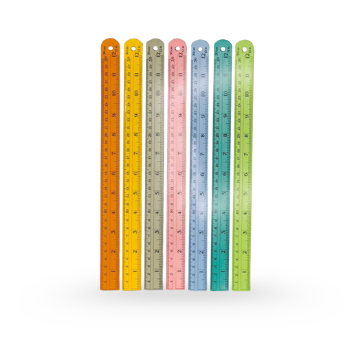 [PPC-008] ไม้บรรทัดอลูมิเนียม 12" เรนโบ