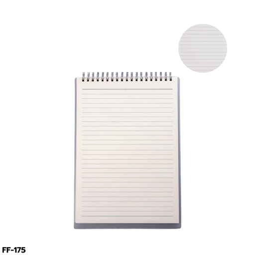[FF-175] สมุดโน๊ตสันห่วง(แนวตั้ง) ปกใส มีเส้น B5 (70 แผ่น)