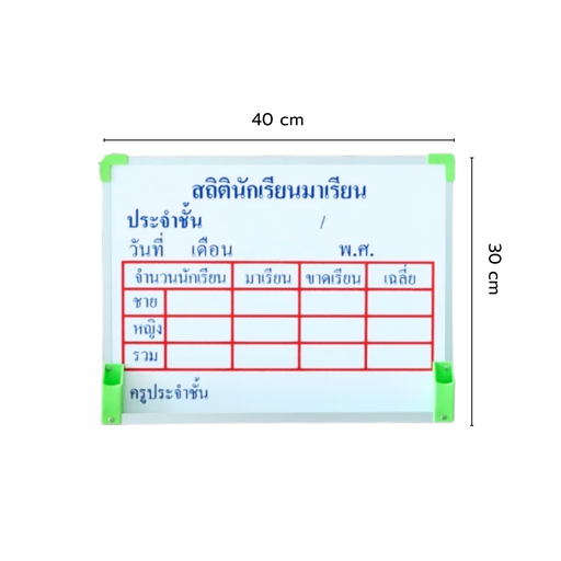 [CW-001.1] บอร์ดสถิติ 30x40 ซม. แบบแขวน (ไม่ระบุช่วงชั้น)