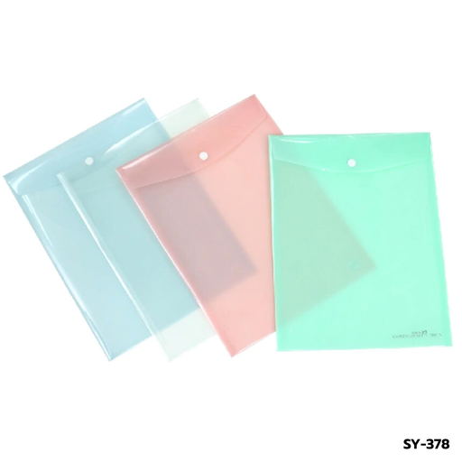 [SY-378] แฟ้ม 1 กระดุม F4 ไม่มีลาย ผิวเรียบ(แนวตั้ง)