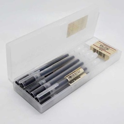 [LS-479] กล่องดินสอพลาสติกใส 2 ช่อง+สติกเกอร์