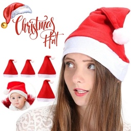 [HNY-099] หมวกคริสต์มาส สีพื้น 38x27 CM