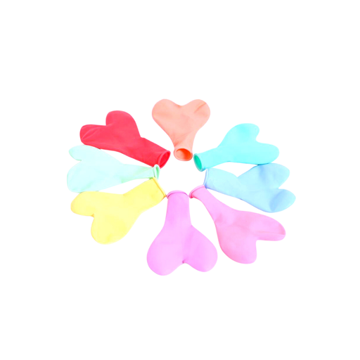 [FF-234] ลูกโป่ง หัวใจ 10" สีพื้น คละสี (1x100)