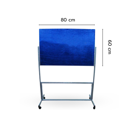 [KW-181] บอร์ดหุ้มกำมะหยี่ ขาตั้งมีล้อเลื่อน หน้าเดียว 60x80