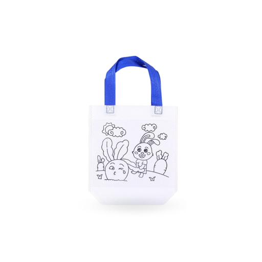 [LS-637] ถุงผ้าระบายสี DIY (20.5x24.5x9 cm) หูยาว 12 cm