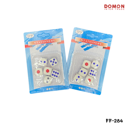 [FF-284] ลูกเต๋า PVC สีขาว 17 mm (1x6 ลูก)
