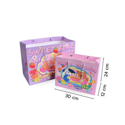 [LS-942] ถุงของขวัญ กระดาษ แนวนอน 30x12x24cm (แพค 5 ใบ)