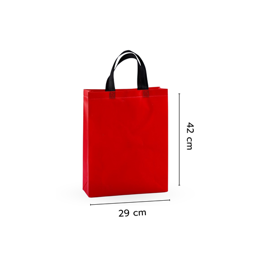 ถุงผ้าสปันเคลือบ หูหิ้ว 29x42 cm ขยายข้าง 10 cm (แพค 25 ใบ)