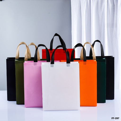 ถุงผ้าสปันเคลือบ หูหิ้ว 29x42 cm ขยายข้าง 10 cm (แพค 25 ใบ)