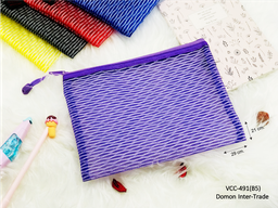 [VCC-491] 2287B# ซองผ้ามุ้ง ใสคละสี มีซิบ B5 # YS-815