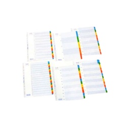 [VCC-571] Index พลาสติก 10 หยัก คละสี A4 