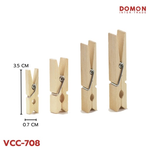 [VCC-708] ตัวหนีบไม้ 3.5x0.7cm. เล็ก (1x48)