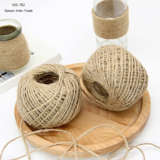 [VCC-752] เชือกป่าน สีน้ำตาล 1 mm. ( 50 y. ) 45g.