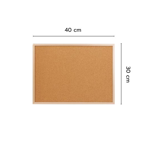[VCC-758] บอร์ด ชนิดแขวนผนัง บุไม้ก๊อก ขอบไม้ 30x40