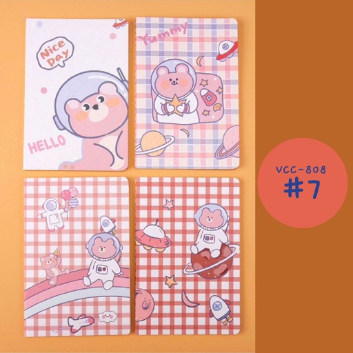 [VCC-808] สมุดโน๊ตปกแข็ง 206x143mm (32แผ่น) A5 คละลาย