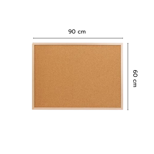 [VCC-813] บอร์ด ชนิดแขวนผนัง บุไม้ก๊อก ขอบไม้ 60x90