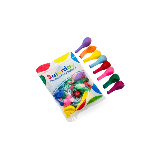 [FF-159] ลูกโป่งสีพื้น 12" คละสี (1*50)