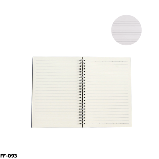 [FF-093] สมุดโน๊ตสันห่วง ปกใส มีเส้น  A6 (70 แผ่น)