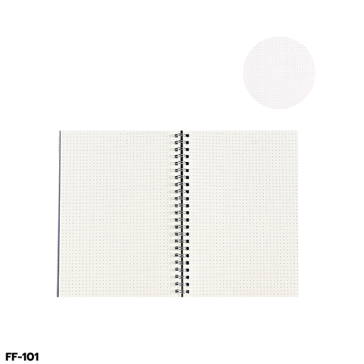 [FF-101] สมุดโน๊ตสันห่วง ปกใส ลายจุด B5 (70 แผ่น) 