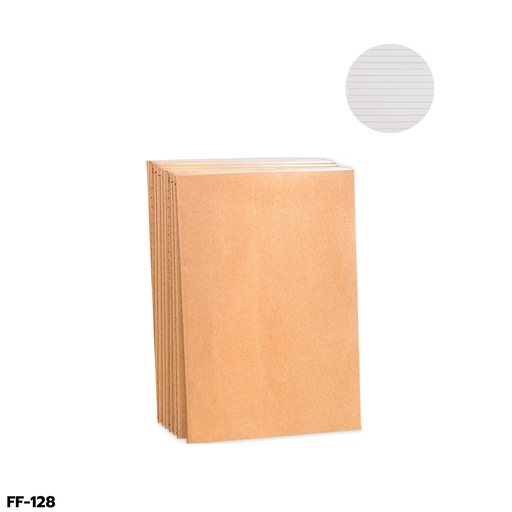 [FF-128] สมุด ปกน้ำตาล มีเส้น B5 40 แผ่น 
