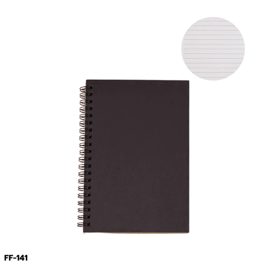 [FF-141] สมุดสันห่วง ปกดำ มีเส้น B5 60 แผ่น 