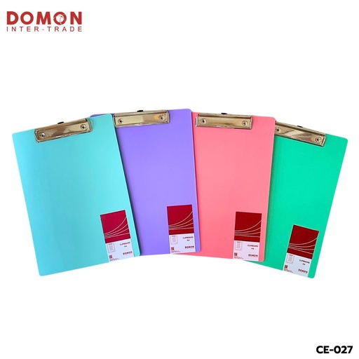 [CE-027] คลิปบอร์ดพลาสติก A4 สีหวาน คละสี